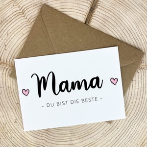 Mama, Muttertag, du bist die Beste, Postkarte, A6, Kleinträumer