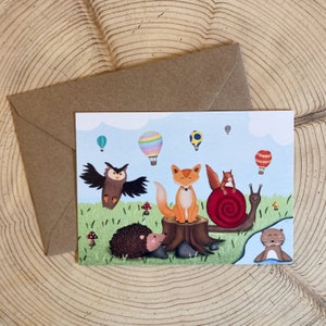 Eddis Herzenswunsch Postkarte DIN A6, Waldtiere, Kleinträumer