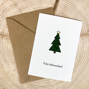 Frohe Weihnachten, Weihnachtsbaum, Tanne, A6 Postkarte