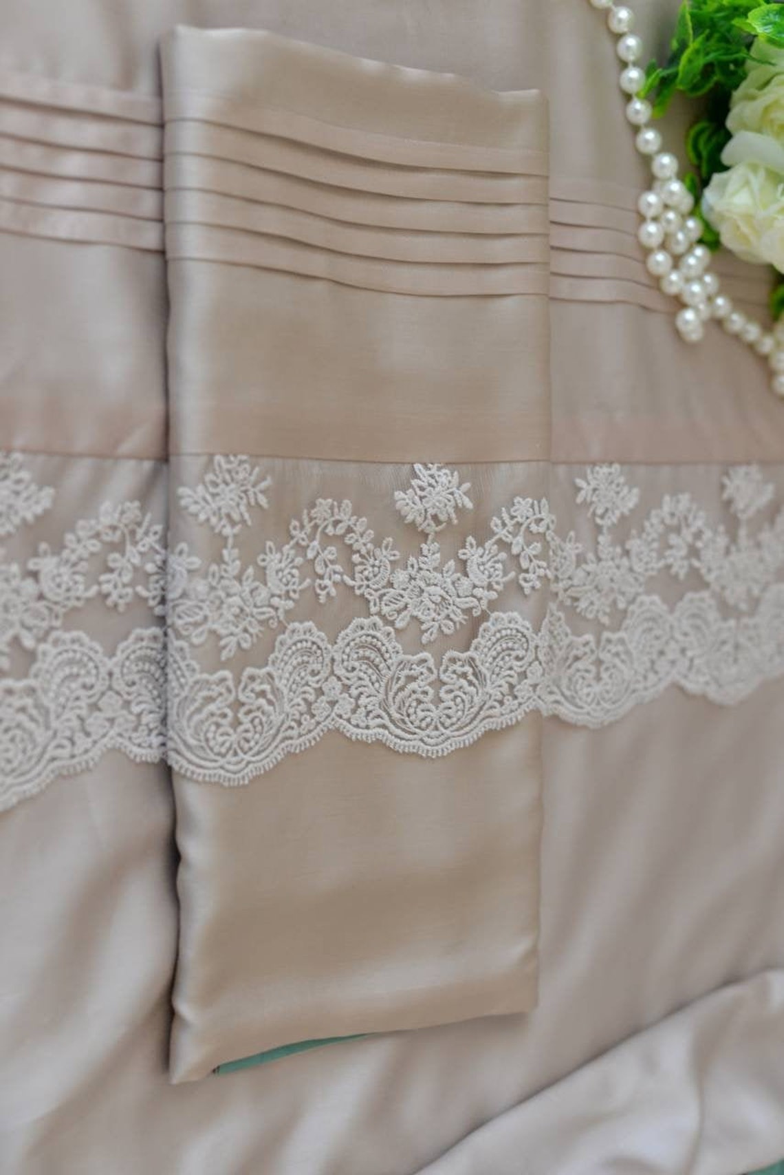 SILK PILLOWCASES/SILK Bedding/Lace Pillowcases/Pillowcases Etsy