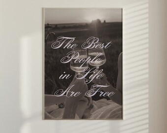 Best People Poster | digital download, digital art download, clean girl aesthetic, downtown girl, coconut girl print, vanilla girl aesthetic