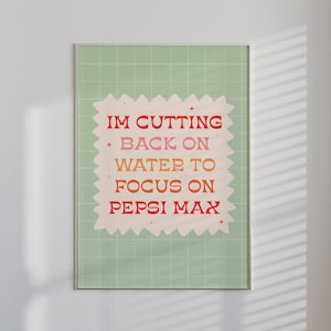 P Max Print | Matte Vertical Posters, Preppy Dorm Poster, Green Retro Wall Art, Trendy Wall Print, Diet Coke Art, Printed y2k Posters