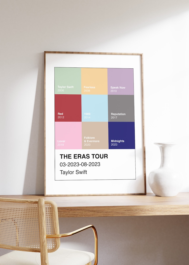 eras tour poster color codes