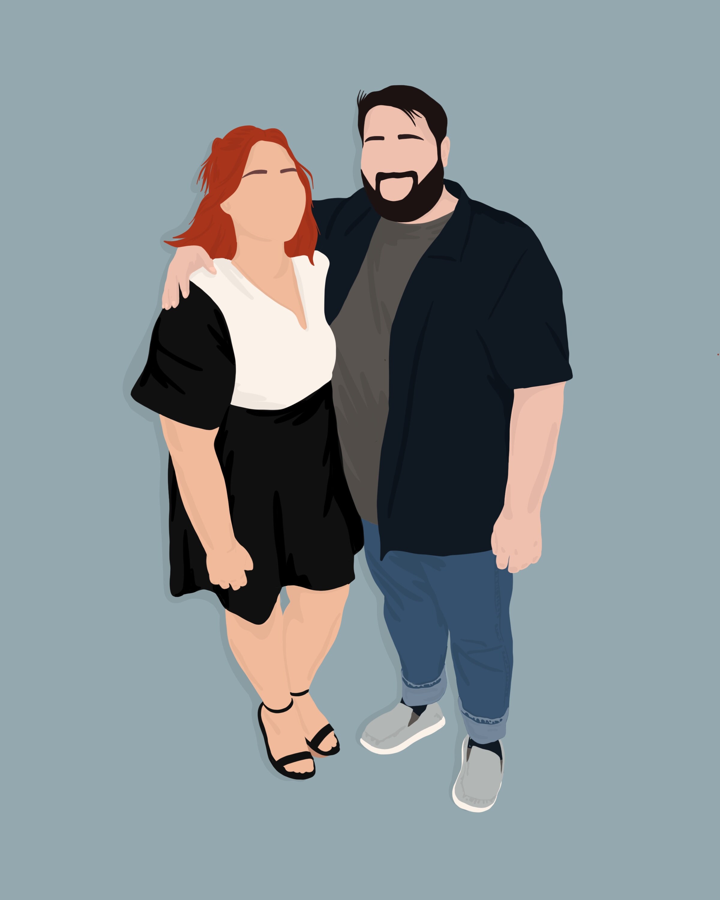 Custom digital minimalist portraits Etsy