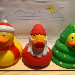 Large rubber ducks