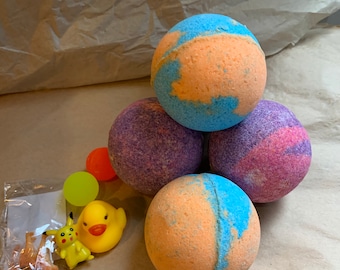 Bath Bomb with kids toy inside