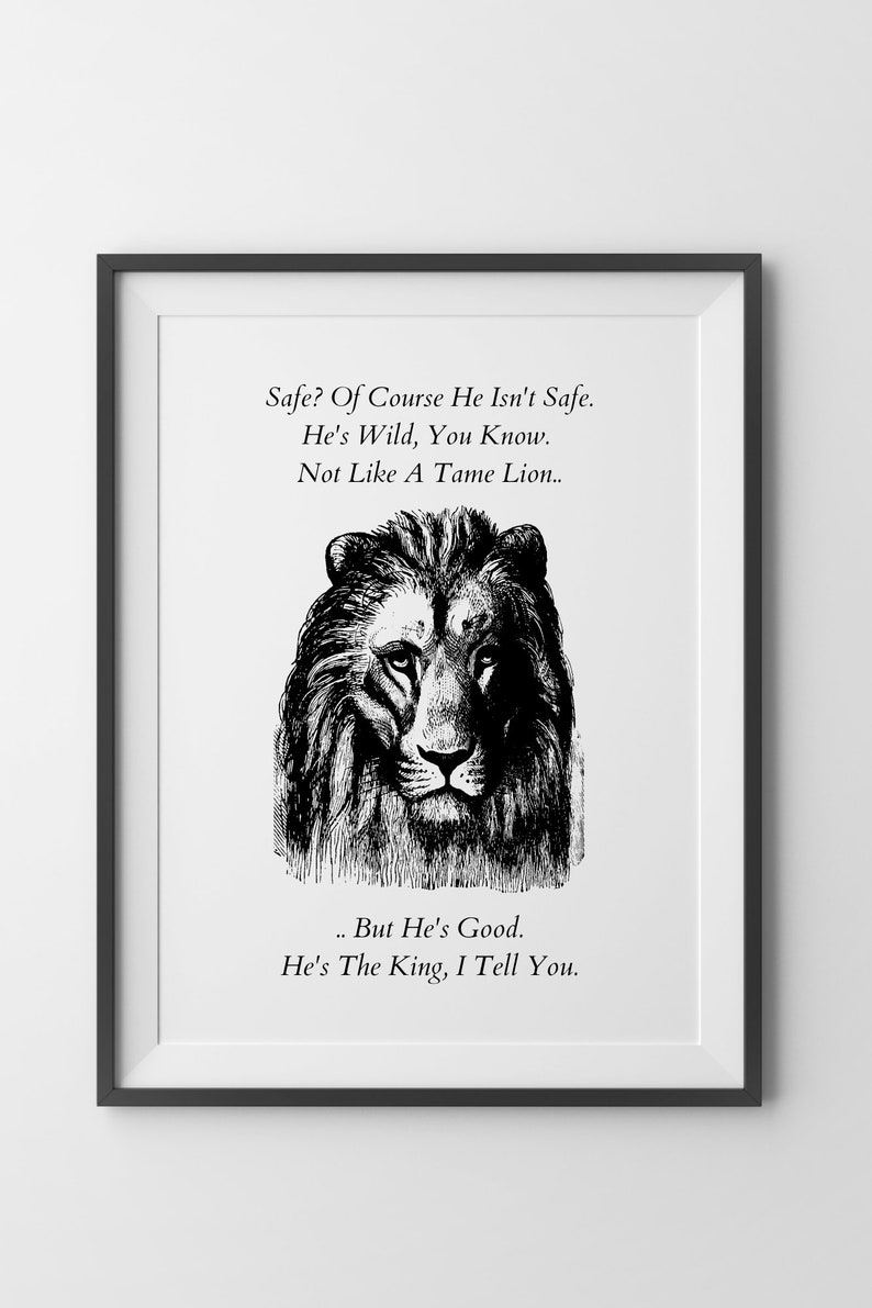 But He's Good, Aslan Print, the Chronicles of Narnia, CS Lewis Print, 5 ...