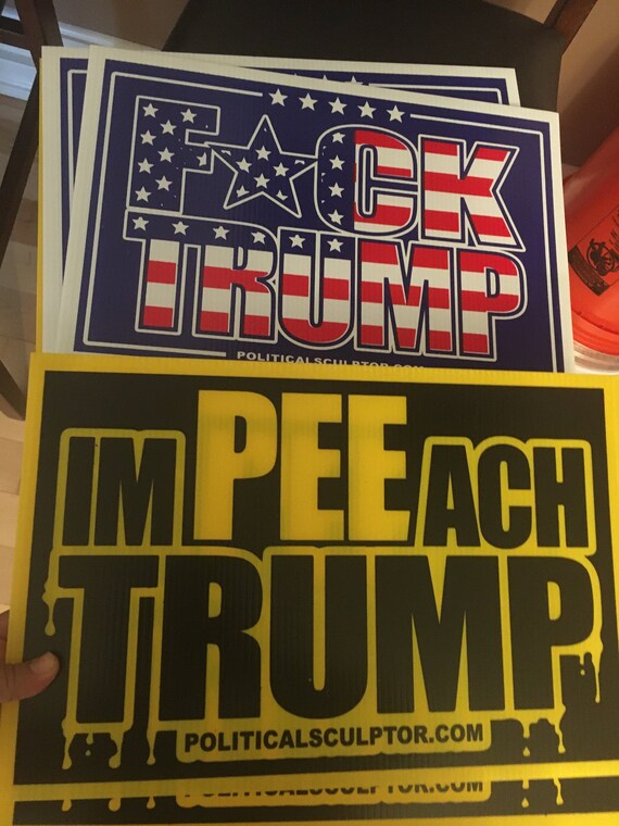 F Trump / Fck Trump yard sign 18 by 12 inch | Etsy