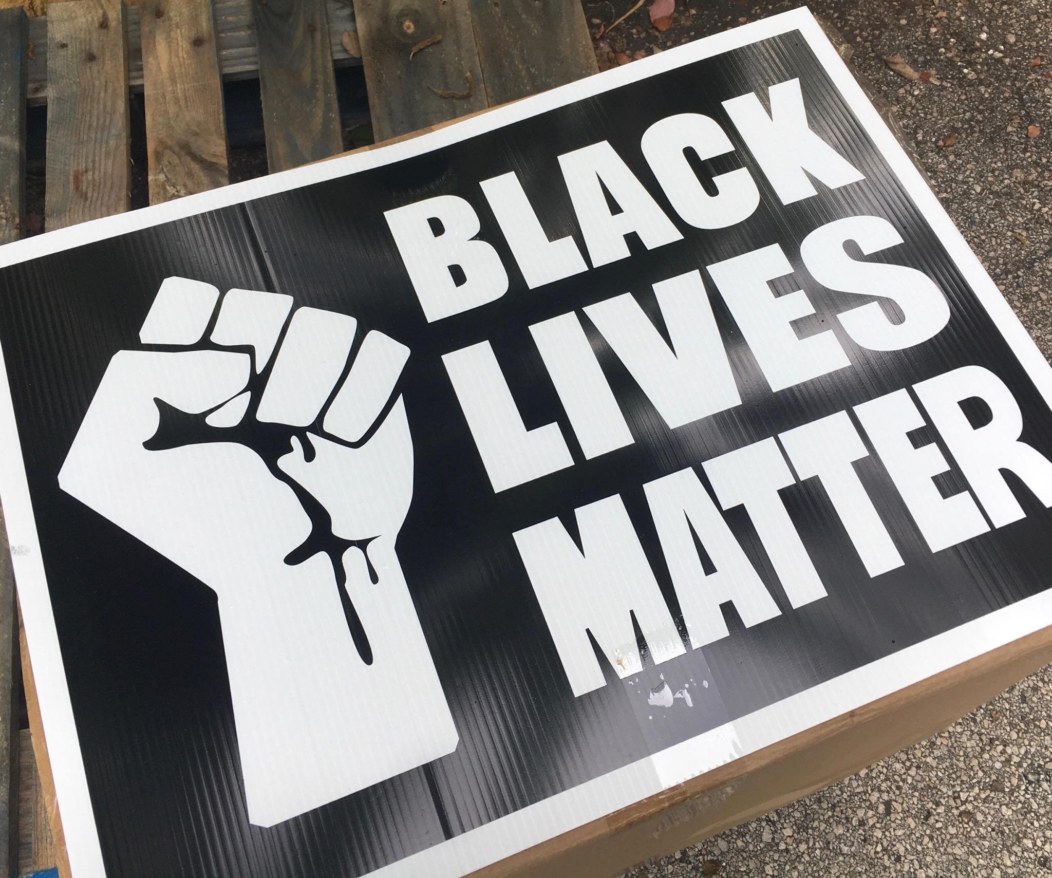 Black Lives Matter BLM Yard Sign Poster - Etsy