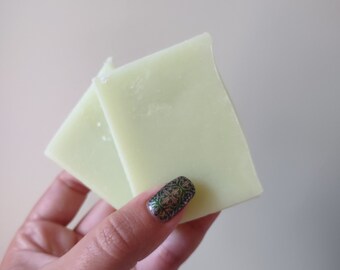 Jade Soaps, castor oil soap green opaque, hand soap, handmade