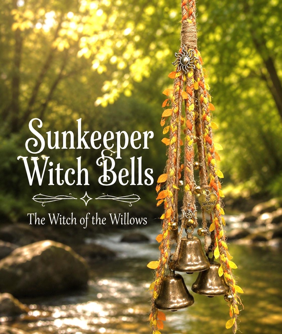 Sunkeeper Witch Bells, Handmade Jute Door Hanging With Sun Charm, Tree ...