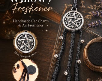 Handmade Pentagram Car Charm: Wiccan Bells, Aromatherapy Protection