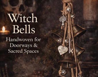 Handwoven Witch Bells for Door Protection | Bronze & Silver Chimes