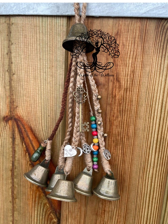 Witches Bells Door Protection Charm Witchcraft Decor Wicca Decor Pagan  Decor Wiccan Altar Supplies Magick Witchcraft Supplies Celtic Door Bells  for