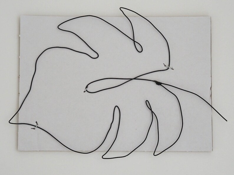 Handmade Wire Sculpture Leaf. Wall art/ Hanging Etsy