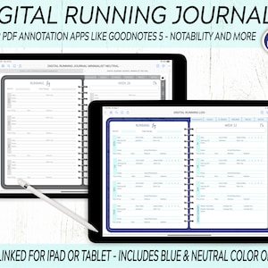 Digital löplogg: 365-dagarslogg för Goodnotes och Notability (PDF)