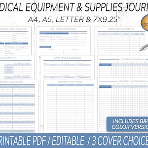 Medical Equipment & Supplies Logbook / DME Tracker Perfect for Oxygen Concentrators, CPAP Machines, Medical Supplies and More