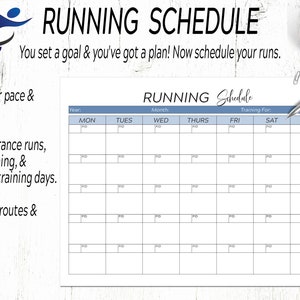 Running Journal / Running Log Printable / Running Calendar / Tracker ...