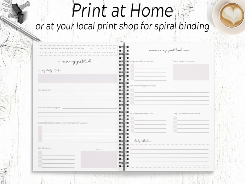 Daily Gratitude Journal / Morning Evening &amp; Daily Gratitude Printables ...