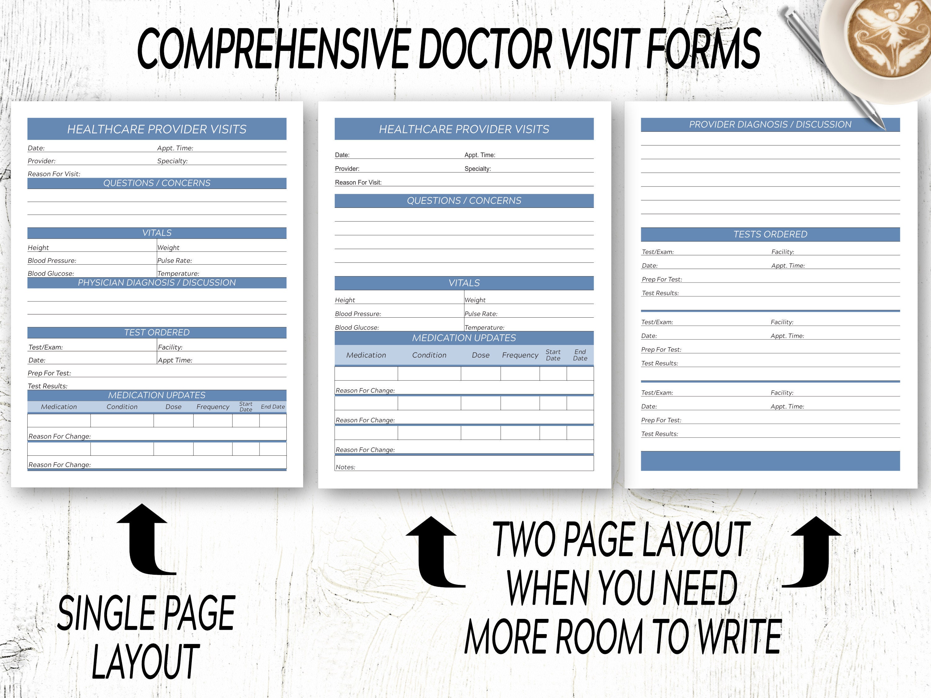 Medical Planner / Medical Printables / Healthcare Planner / - Etsy
