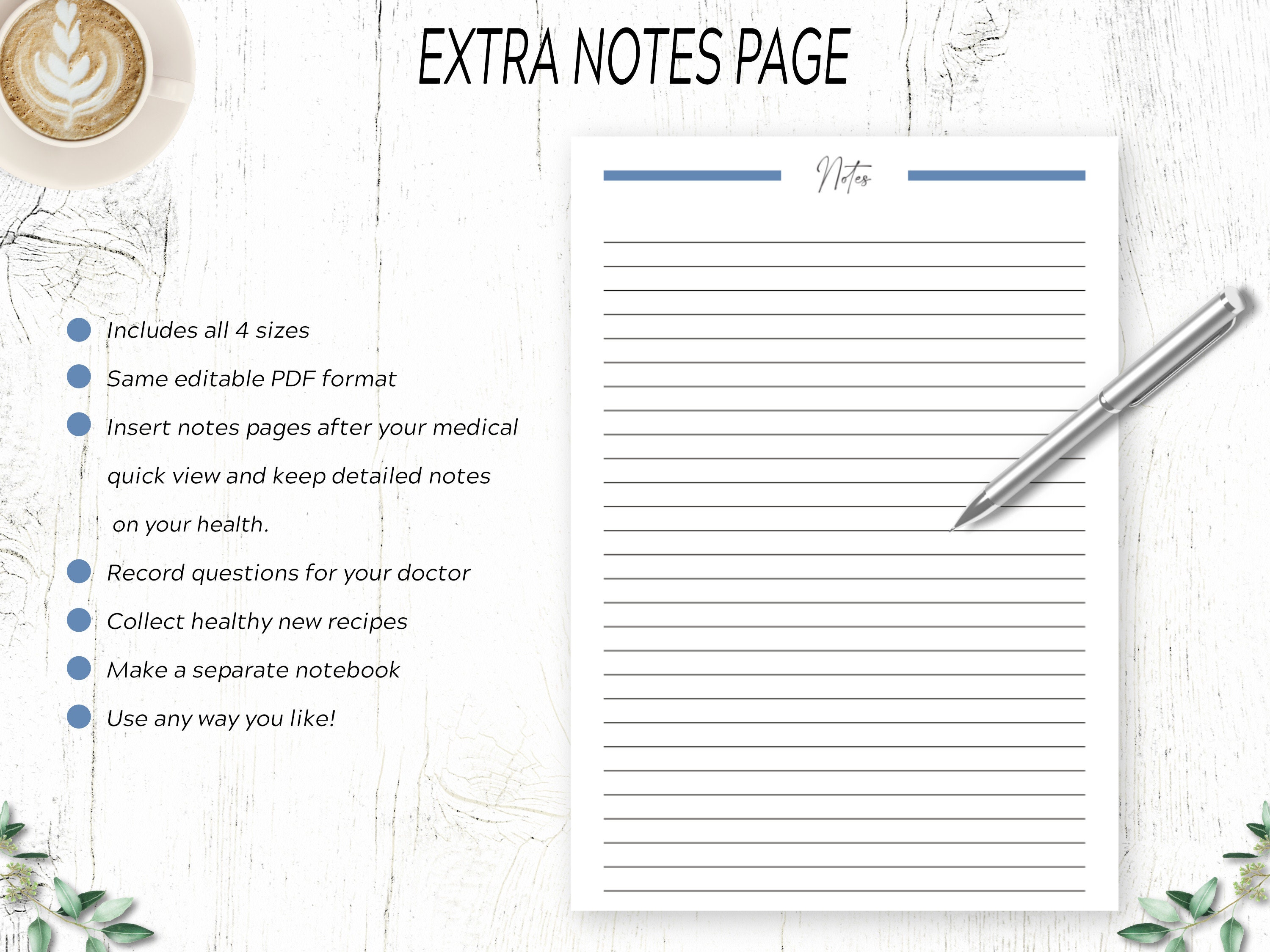 Medical Information Printable / Personal Medical History Form ...