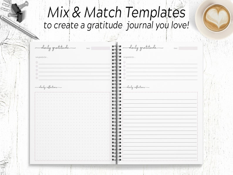 Daily Gratitude Journal / Morning Evening &amp; Daily Gratitude Printables ...