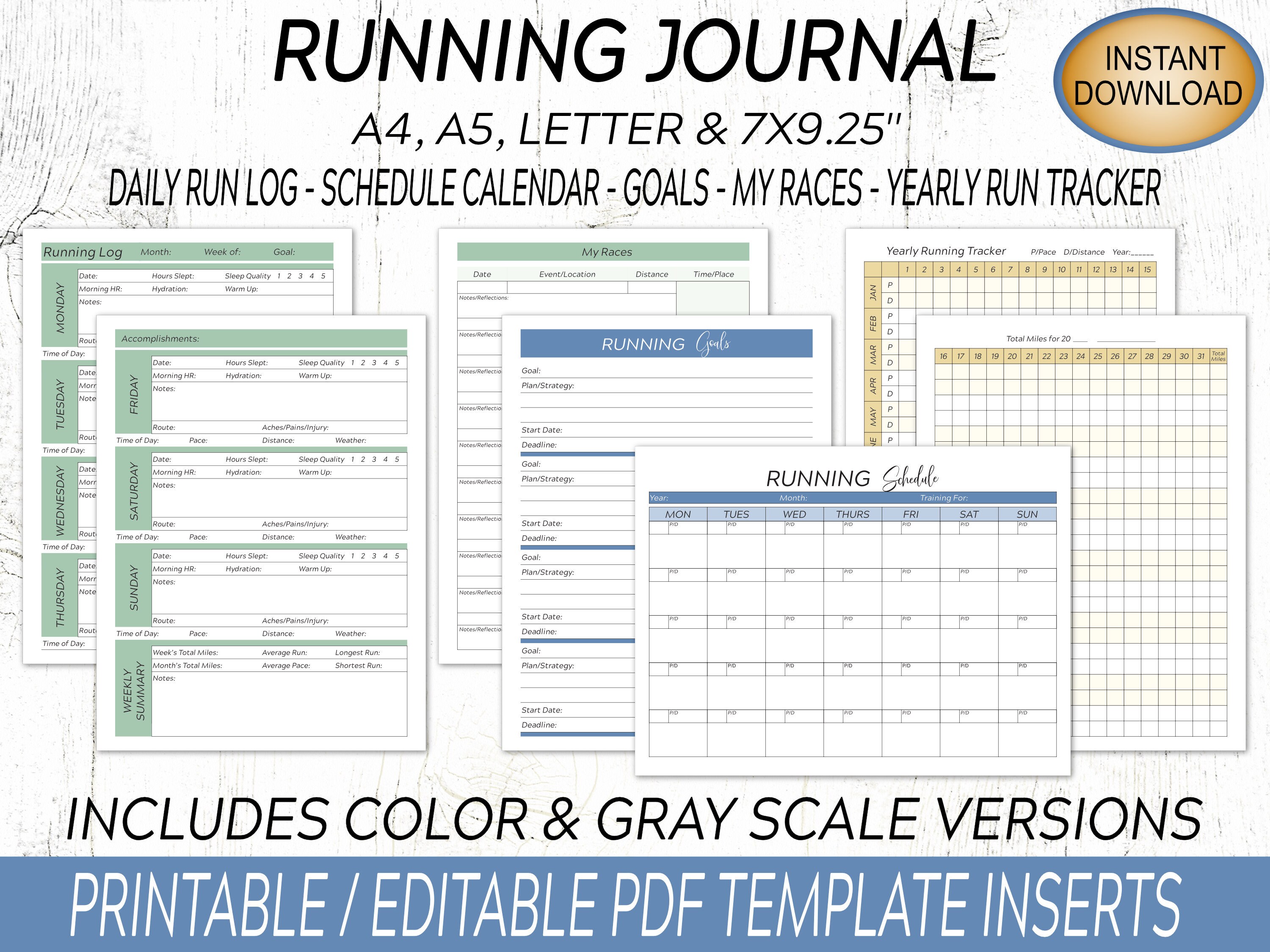 Printable Running Journal Ubicaciondepersonas cdmx gob mx