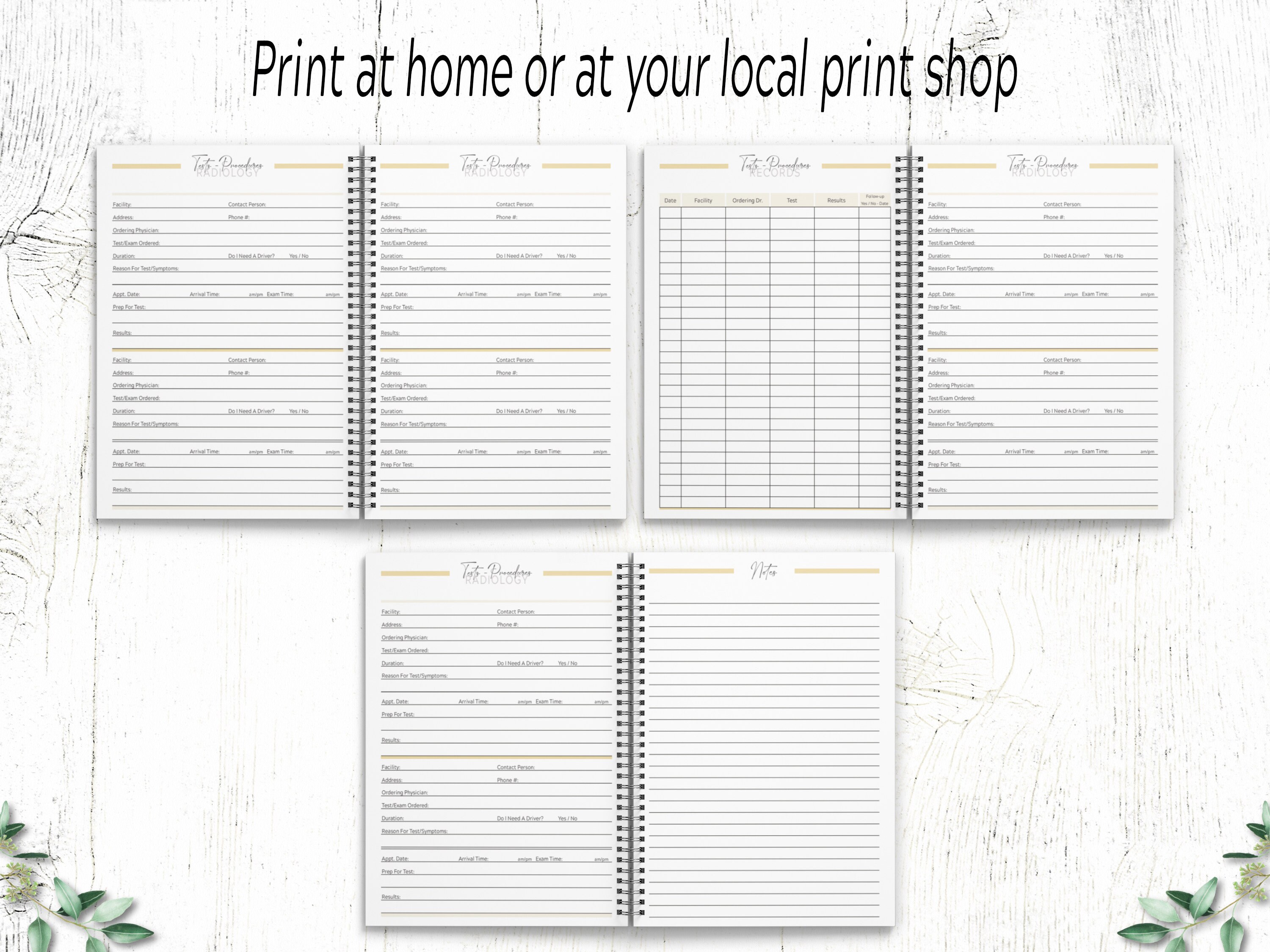 Printable Medical Templates for Radiology Tests &amp; Procedures Mammograms ...