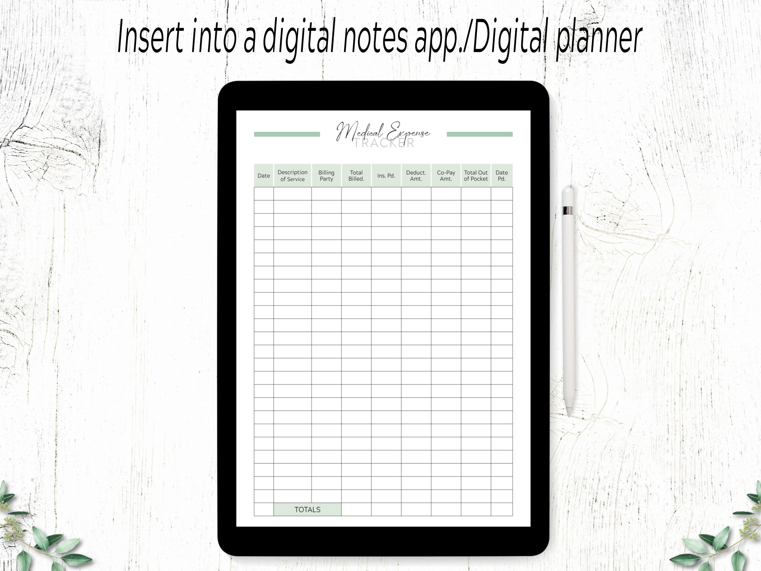 Medical Bills Tracker / Printable Medical Expense Templates ...