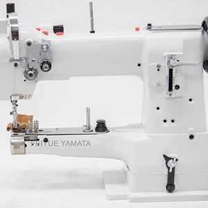 Yamata FY335 Walking Foot Cylinder Bed Industrial Sewing Machine with K/D Table, Stand and Servo Motor