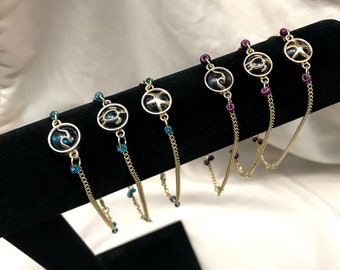 Leather Bracelet or Anklet Gator Alligator Sterling Silver School Team Colors Animal Jewelry Pendant Charm 1807
