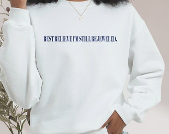 Bejeweled Graphic Sweatshirt: Inspirational Crewneck Pullover