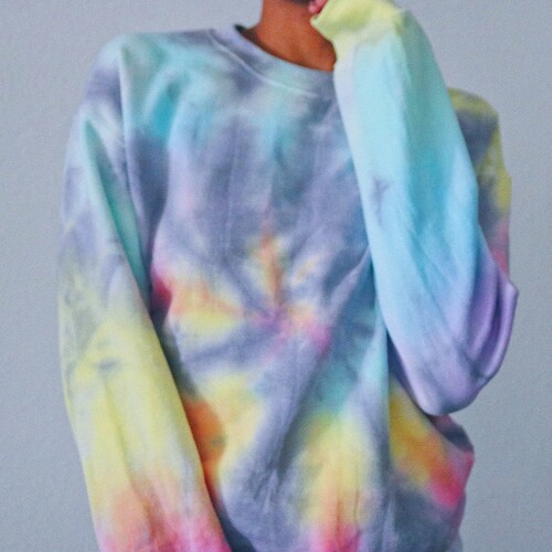 Rainbow Tie Dye Sweatshirt Black 