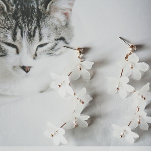 White Petal Earrings