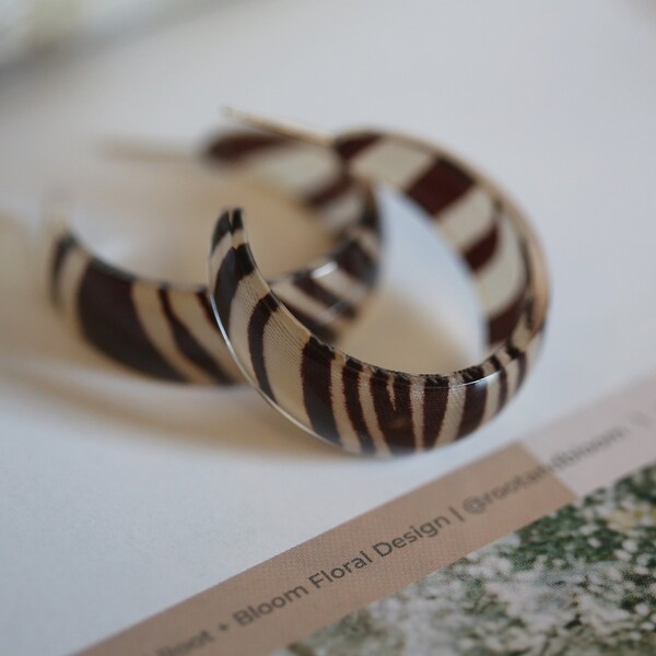 Zebra Earrings Etsy