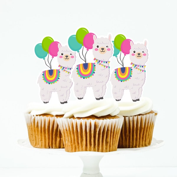 Llama Cupcake Topper Etsy