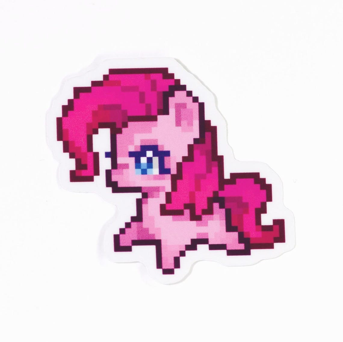 Pinkie Pie Pixel Art Sticker | Transparent Vinyl MLP Decal - Etsy Canada