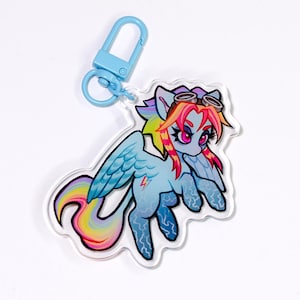 Rainbowdash MLP Acrylic Keychain | My Little Pony Mane 6 Charm