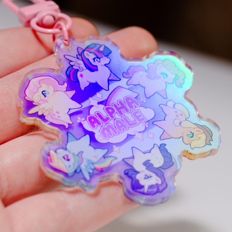My Little Pony Alpha Male Acrylic Keychain | MLP Mane 6 Charm - Etsy