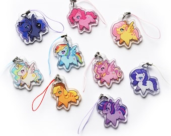 MLP Mini Keychain | My Little Pony Mane 6 Phone Charm