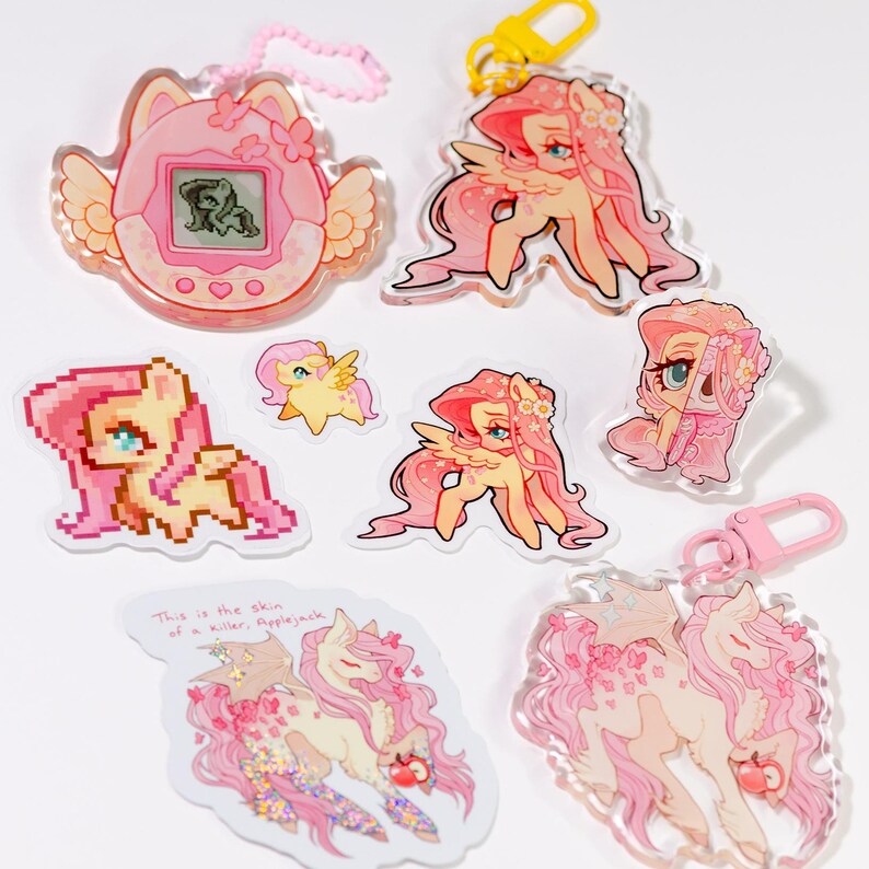 Fluttershy Pixel Art Sticker | Transparent Vinyl MLP Decal - Etsy Australia