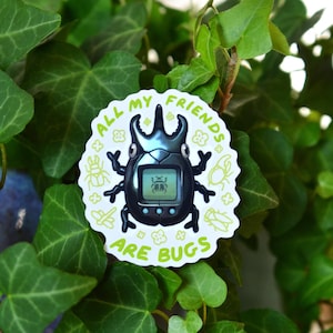 Beetle Tamagotchi Transparent Sticker| All My Friends Are Bugs