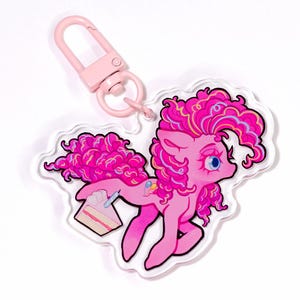 Pinkie Pie MLP Acrylic Keychain | My Little Pony Mane 6 Charm