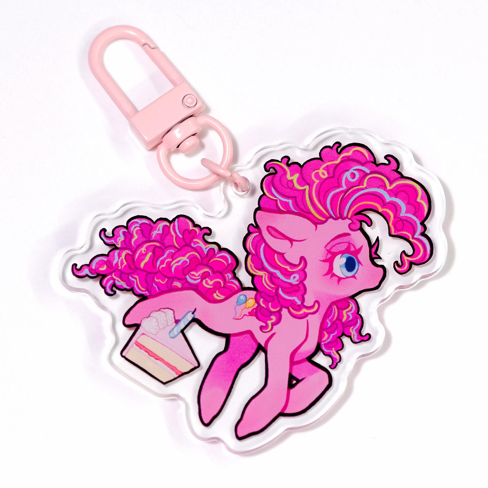 Pinkie Pie MLP Acrylic Keychain | My Little Pony Mane 6 Charm - Etsy