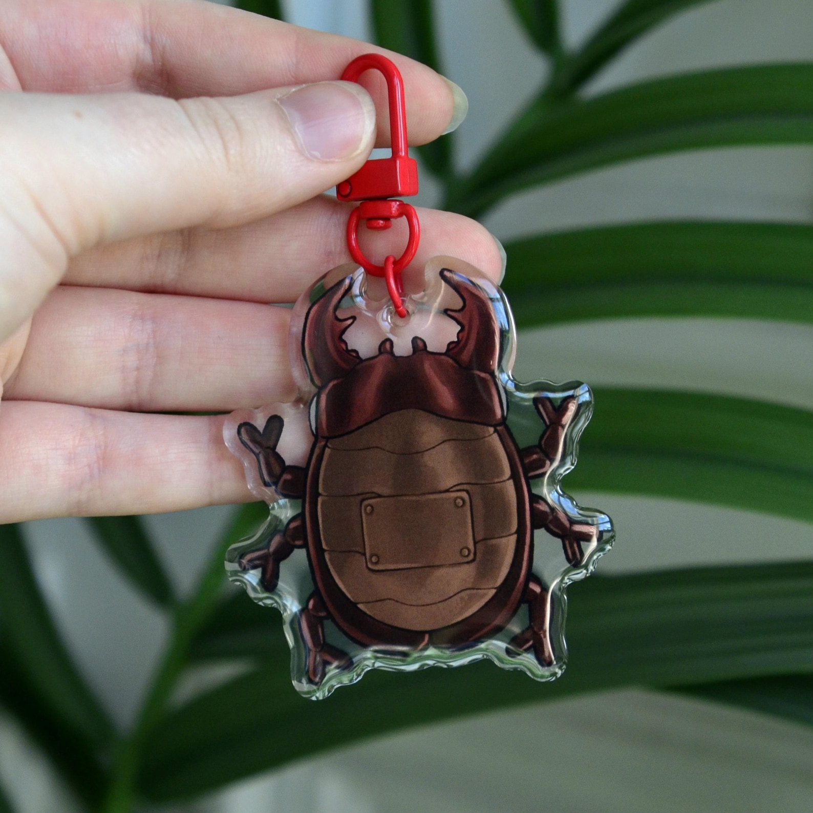 Beetle Tamagotchi Keychain | Stag Beetle Insect Charm - Etsy