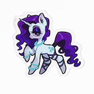 Rarity MLP Transparent Vinyl Sticker| My Little Pony Mane 6 Sticker