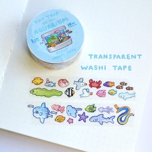 Aquarium Transparent Washi Tape | Sea Creature Tape