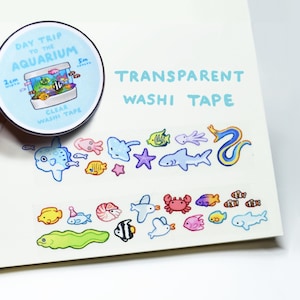Aquarium Transparent Washi Tape | Sea Creature Tape