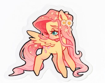 フラッターシャイ MLP 透明ビニールステッカー | マイリトルポニー メイン6 ステッカー