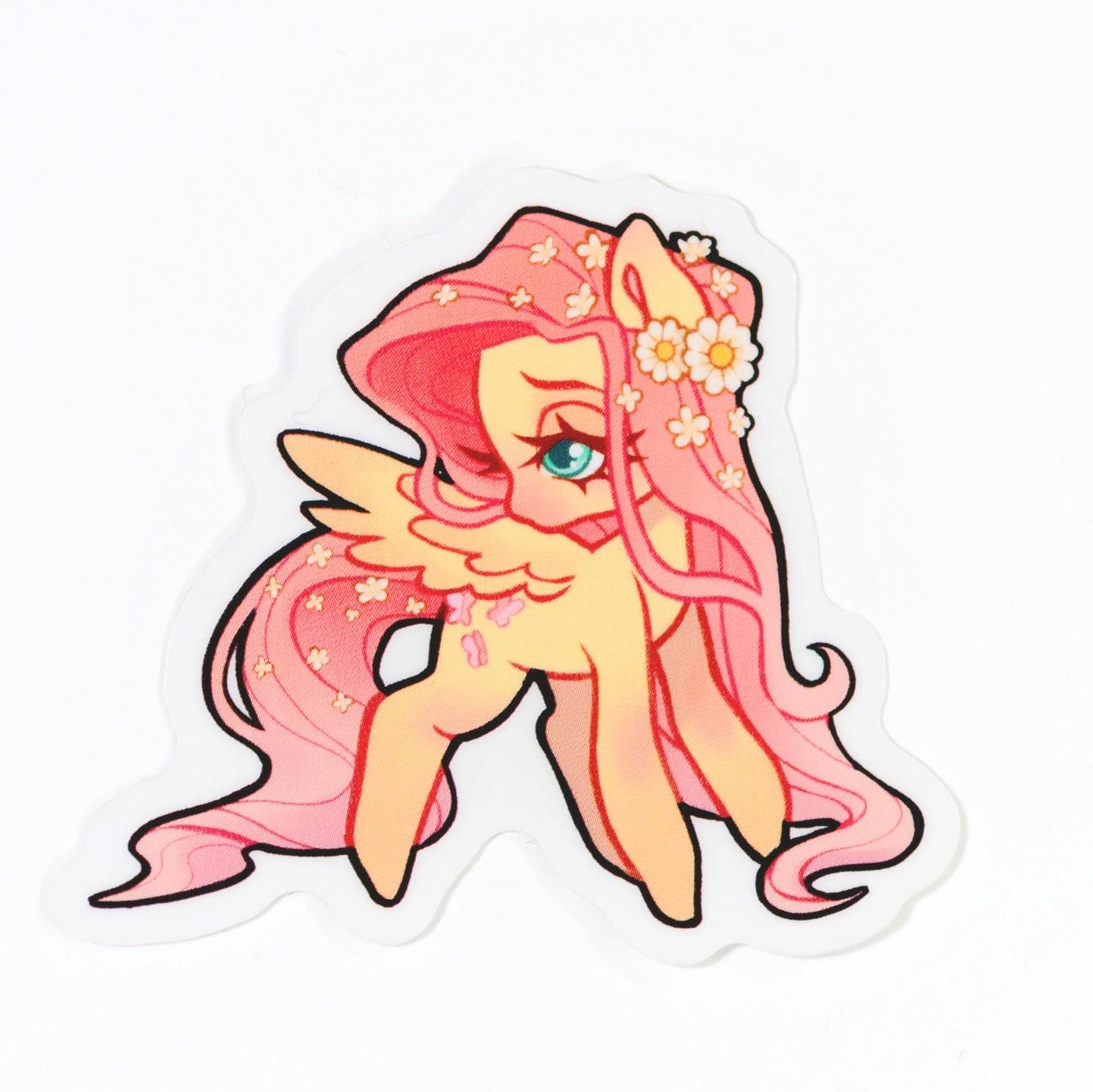 Fluttershy MLP Transparent Vinyl Sticker| My Little Pony Mane 6